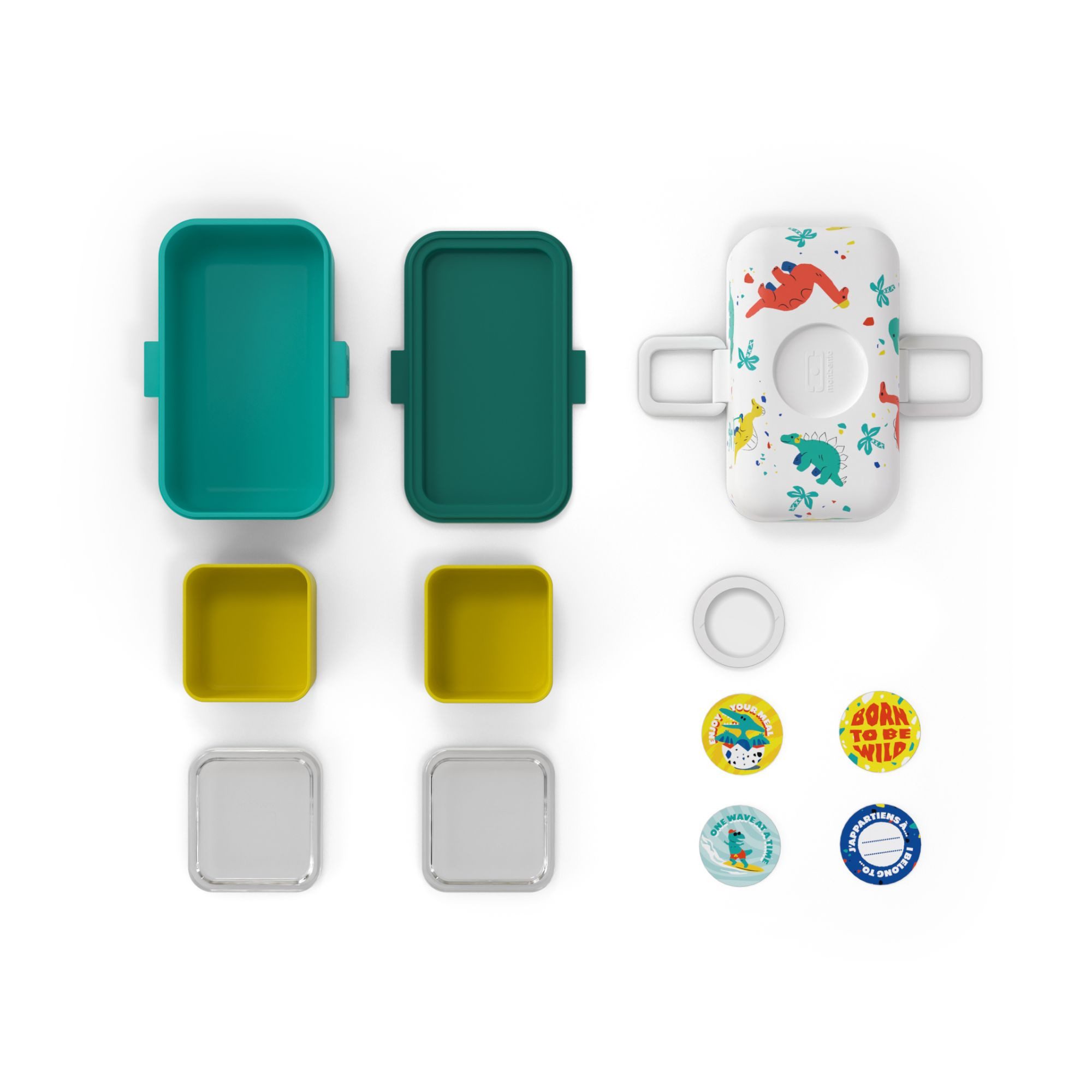 Monbento Lunchbox Kinder TRESOR 16 x 9.2cm Dinosaurier Lunch Bentobox 0.8L