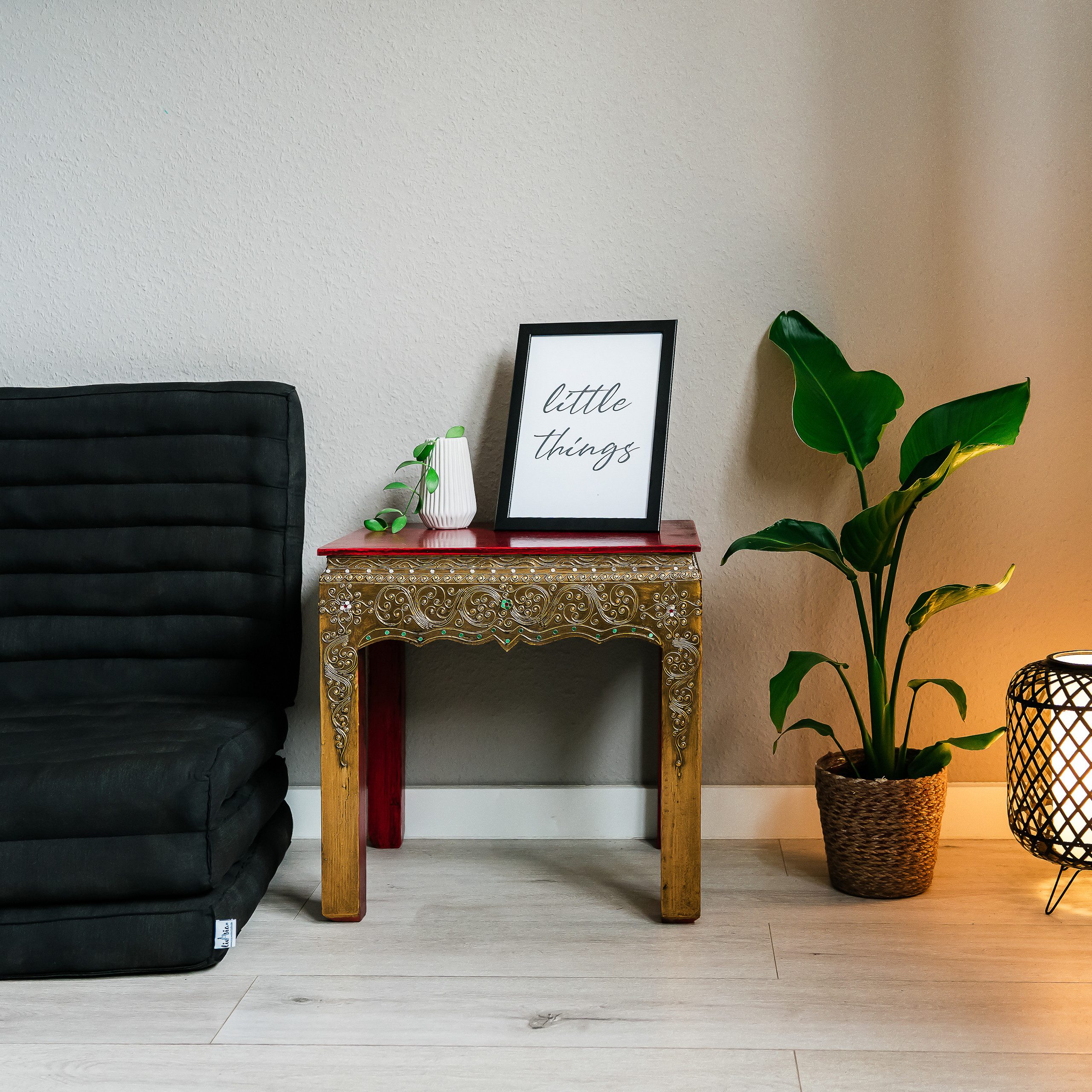 livasia Couchtisch livasia Couchtisch, rot, mit Glasmosaik, 50x50x41cm (LxB günstig online kaufen