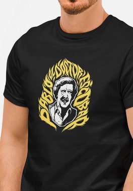 Novux T-Shirt Pablo Escobar Art Herren Tshirt Farbe Schwarz (1-tlg) aus Baumwolle