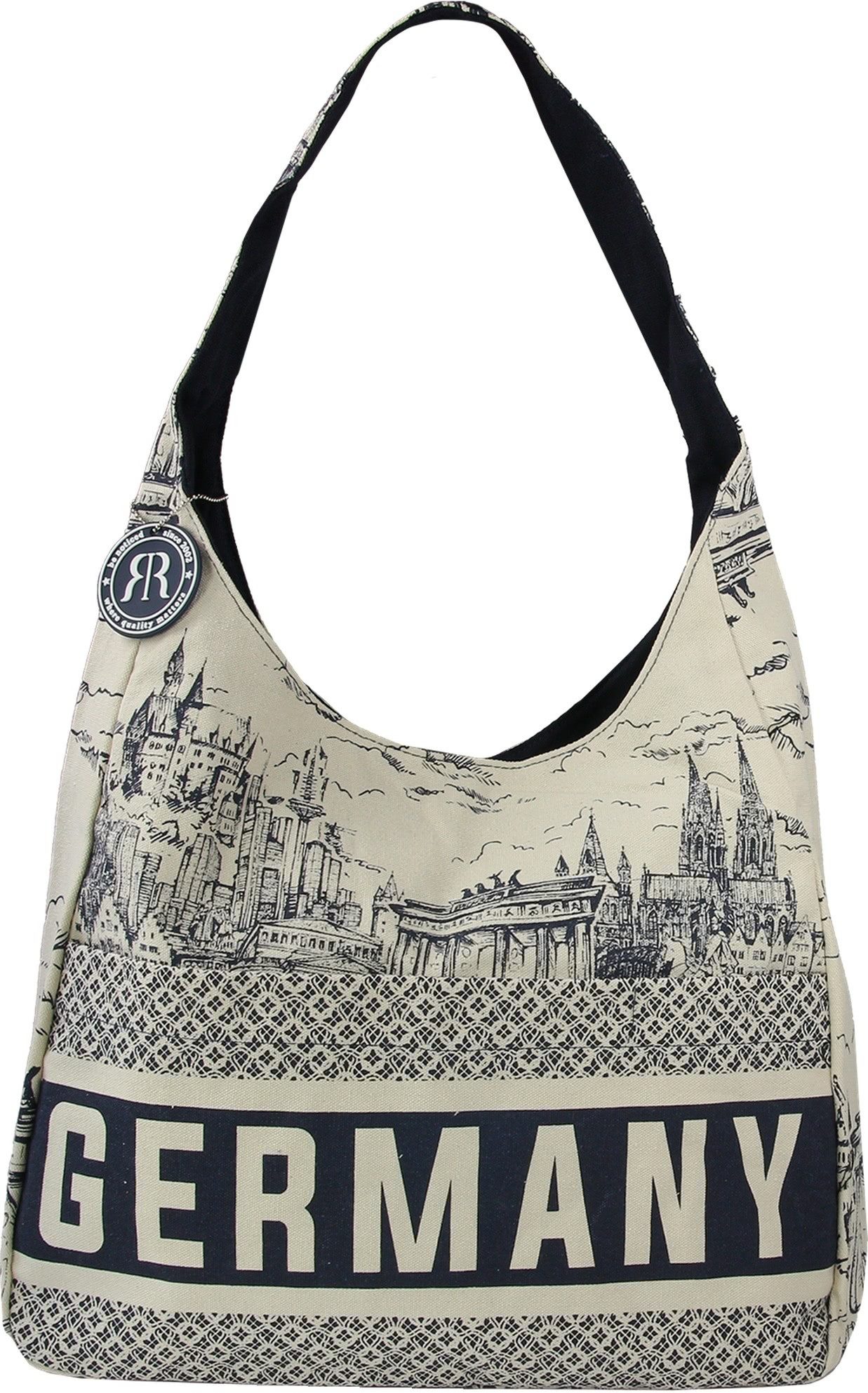 Robin Ruth Schultertasche Robin Ruth Schultertasche Baumwolle (Schultertasche), Damen, Jugend Schultertasche Baumwolle, Polyester, beige ca. 37 x 29cm