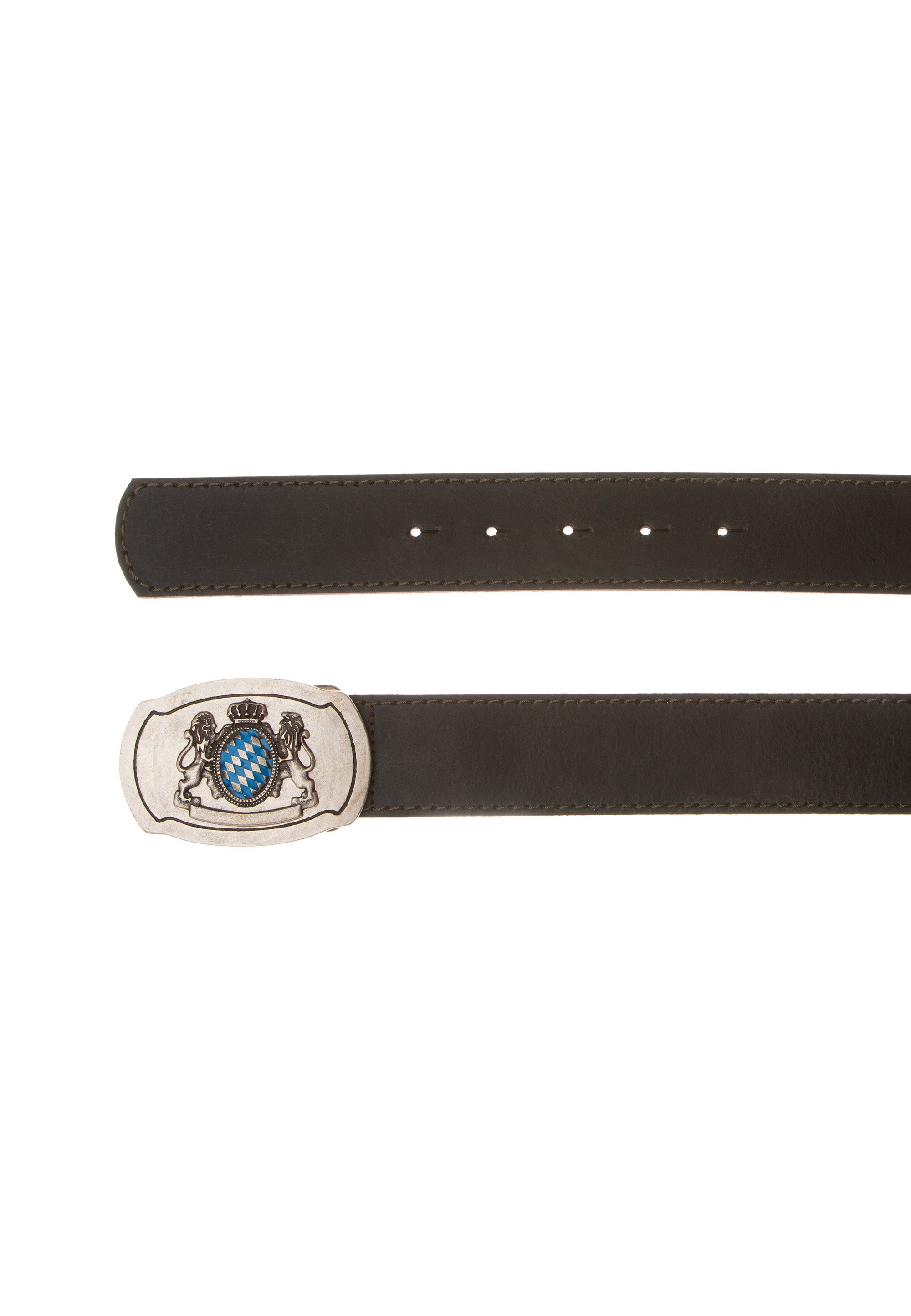 Der Trachtler Ledergürtel Trachtengürtel mit Bayernwappen MADE IN GERMANY günstig online kaufen