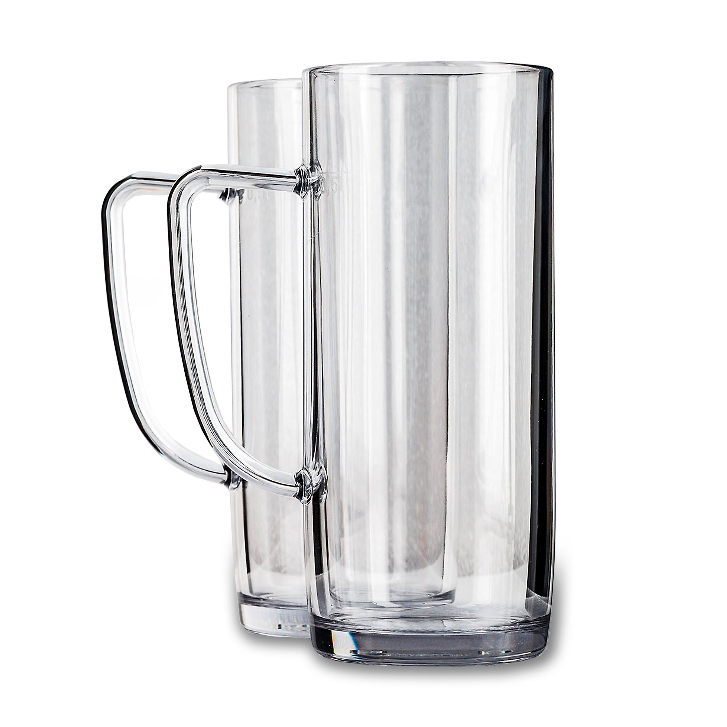 Becher 2er-Set Bierseidel 0,5 L - Kunststoff