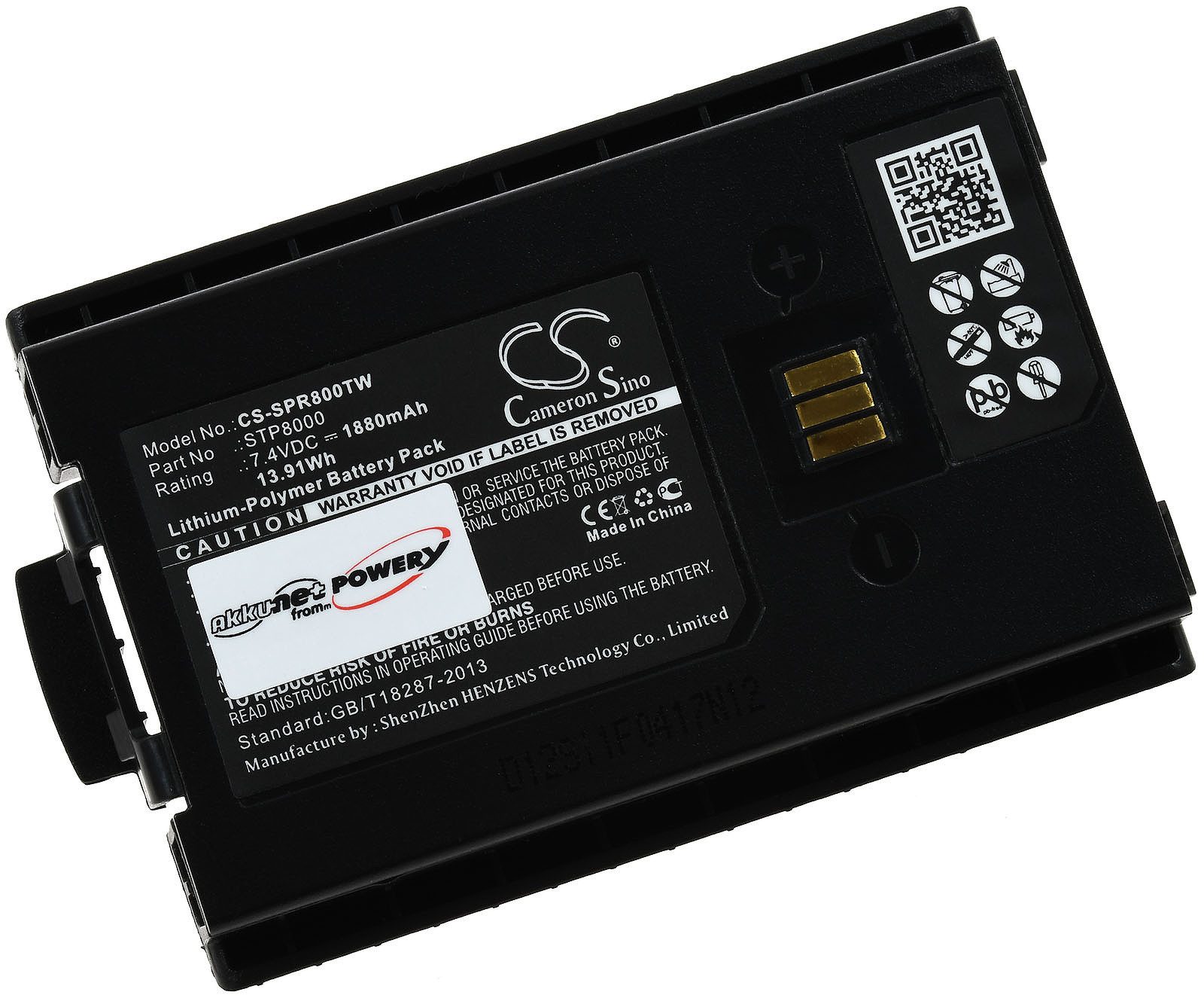 Powery Akku für Sepura STP8030 Akku 1880 mAh (7.4 V)