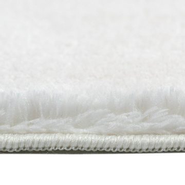 Hochflor-Teppich Wohnzimmerteppich waschbar, antirutsch& weich, creme, Carpetia, rechteckig, Höhe: 16 mm