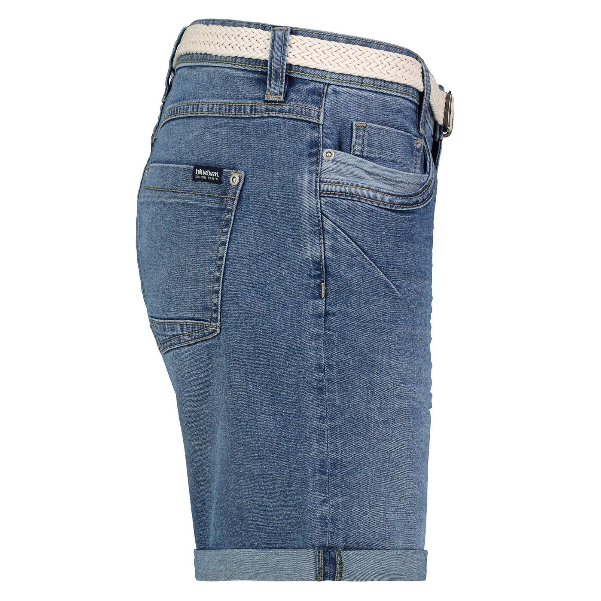 SUBLEVEL Shorts Damen Bermudas kurze Hose Baumwolle Jeans Sommer Chino Stoff