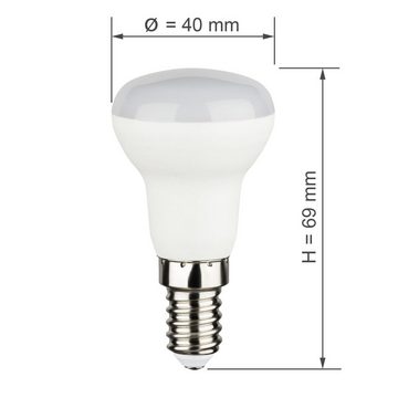 SEBSON LED-Leuchtmittel LED Lampe E14 R39 3W 230V Leuchtmittel Reflektorlampe - 4er Pack