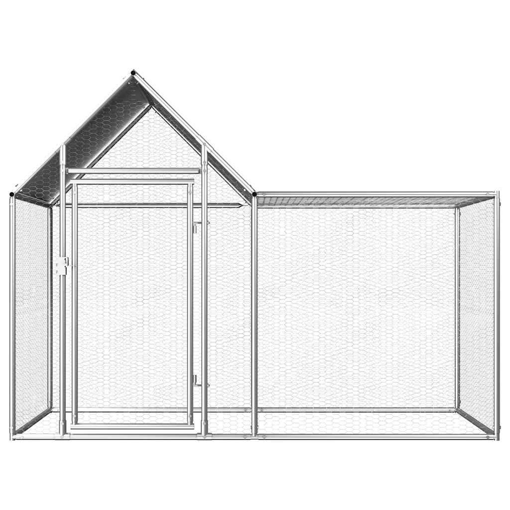 furnicato Hühnerstall 2x1x1,5 m Verzinkter Stahl