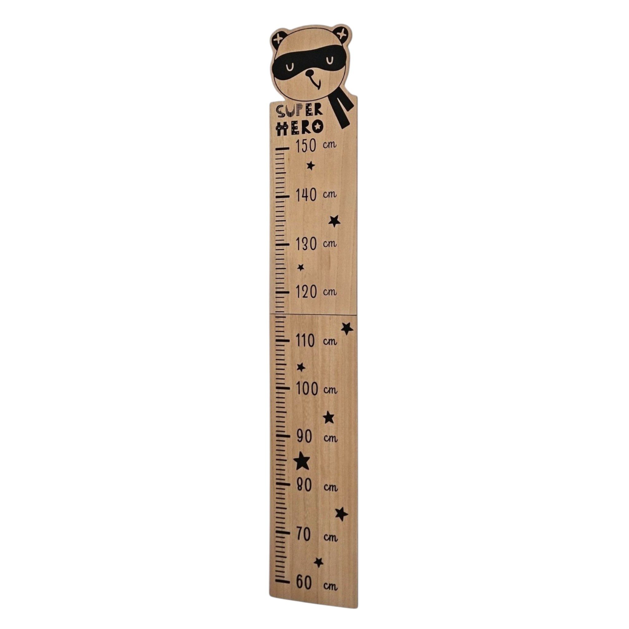 Meinposten Messlatte Messlatte Kinder Holz 60-150 cm Größenmesser Jungen und Mädchen (1-tlg)