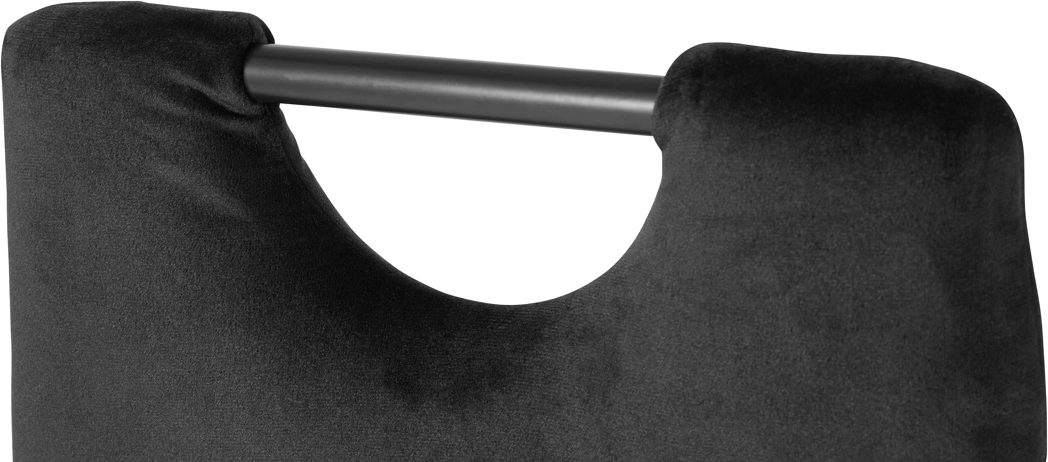 INOSIGN Esszimmerstuhl (Set, 2 St), Rückenlehne | Schwarz zum Samtbezug, Griff Stück) Zurückziehen (2 4 Schwarz mit mit oder
