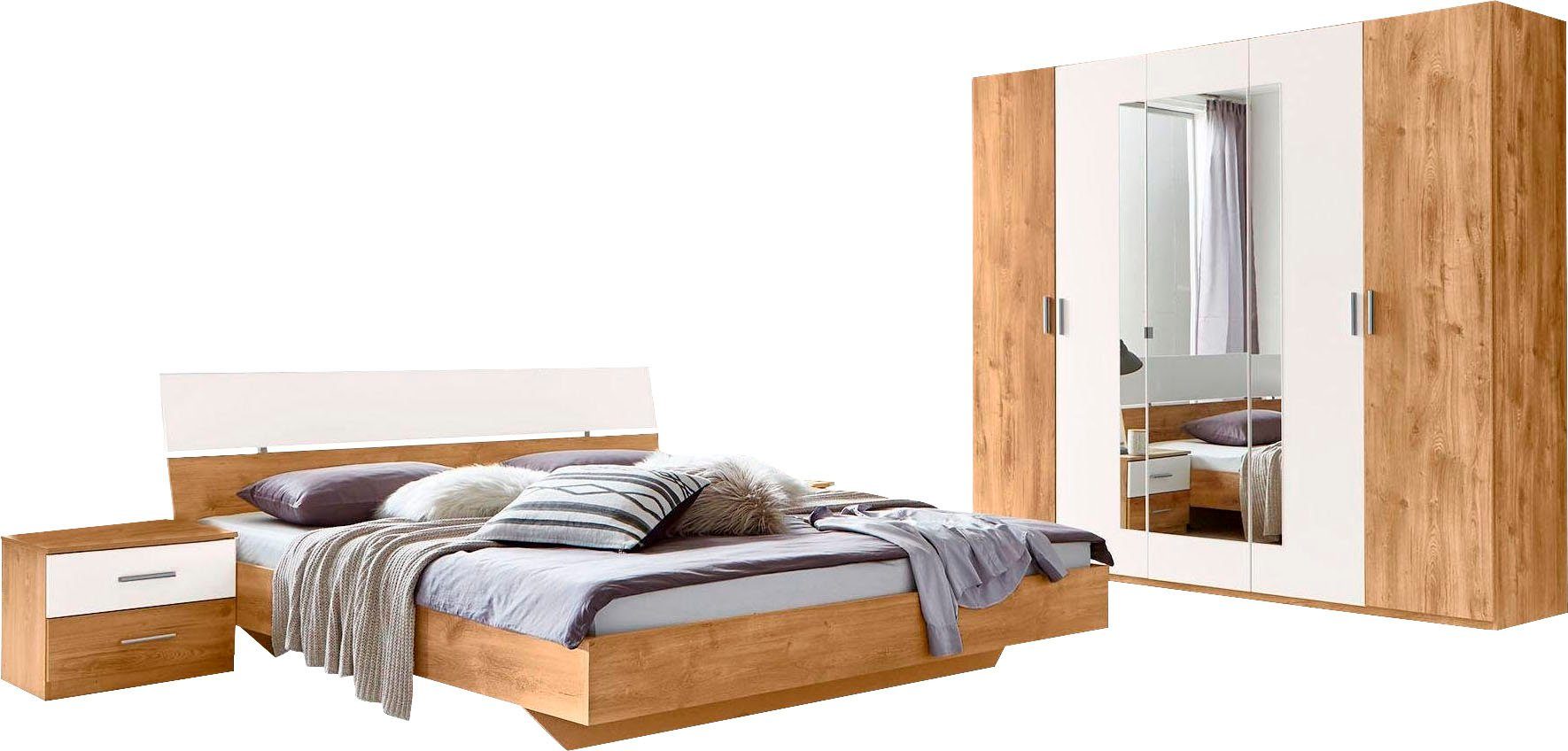 Wimex Schlafzimmer-Set Katrin, (Set, 4-St), Sparset aus Schrank, Bett und 2  Nachttischen