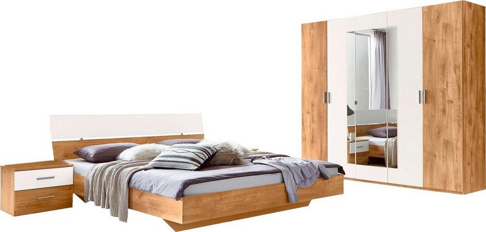 Wimex Schlafzimmer-Set Katrin, (Set, 4-St), Sparset aus Schrank, Bett und 2  Nachttischen
