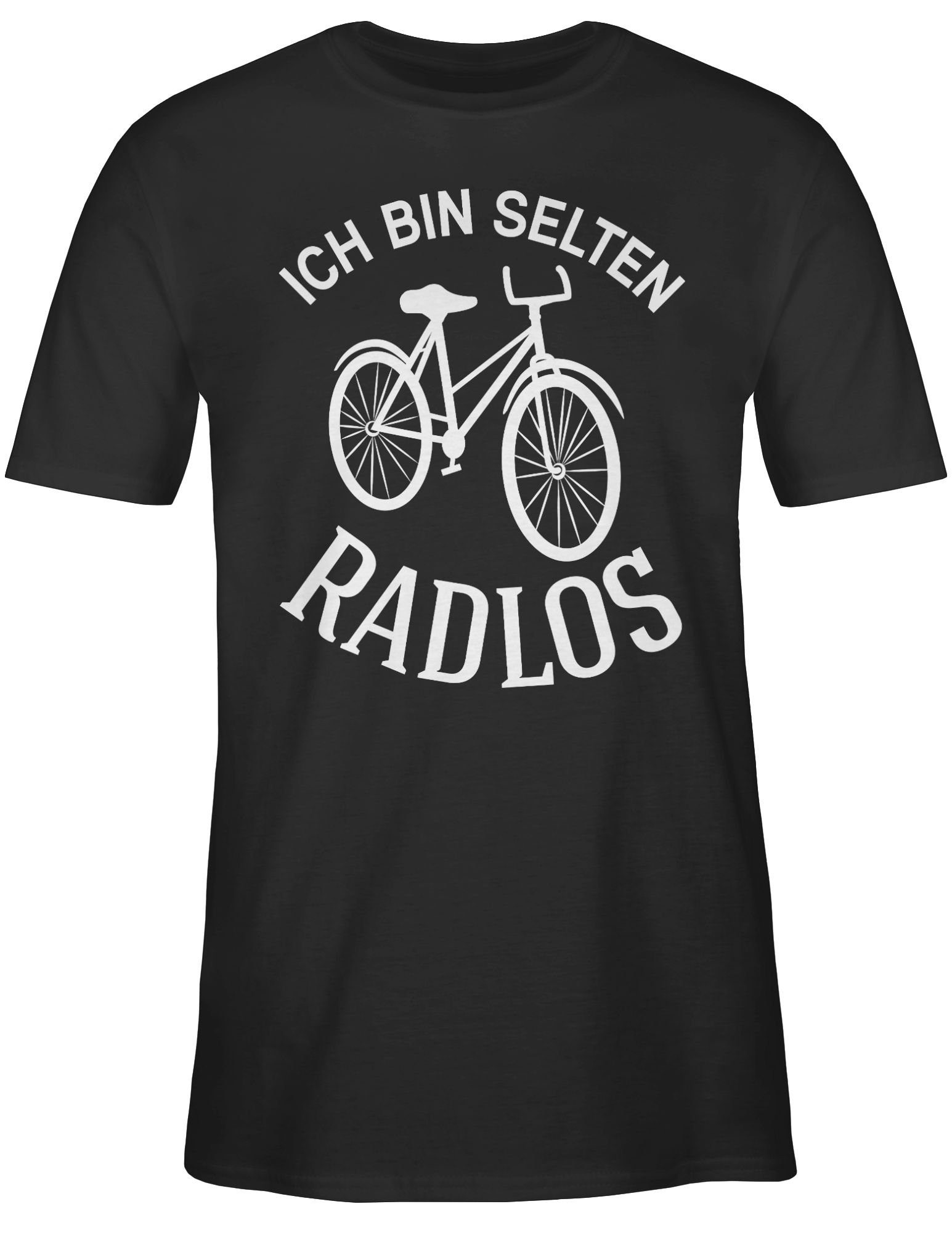 T-Shirt Sprüche Ich Radlos bin selten Statement 02 Schwarz Shirtracer