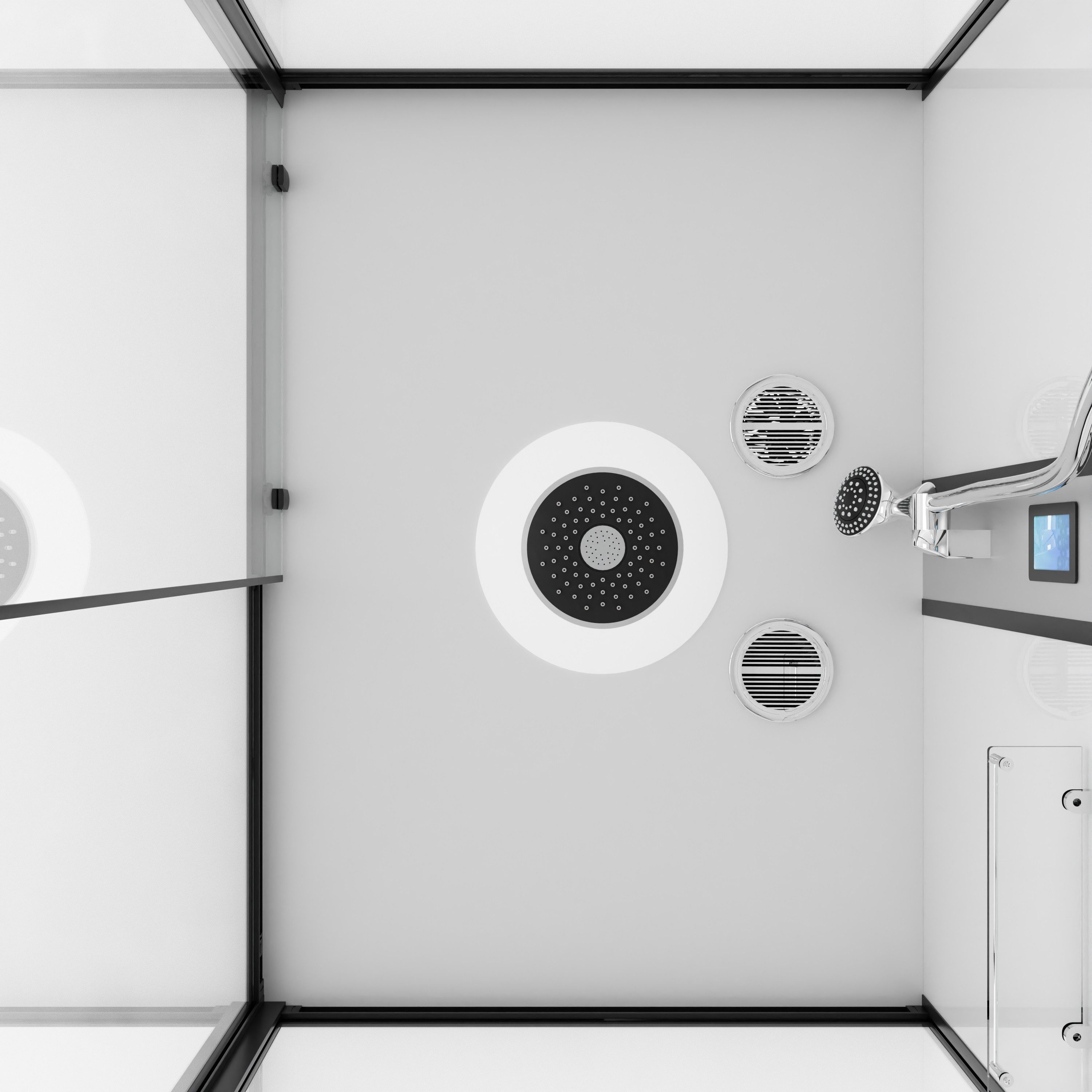 Sanotechnik complete shower unit BOSTON, WxL: 120x90 cm, single-pane safety glass