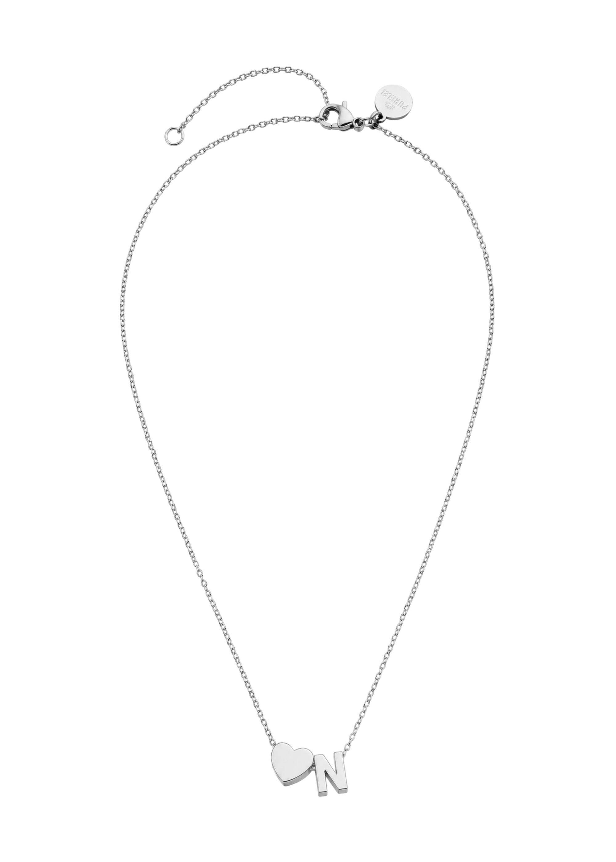 Purelei Kette mit Anhänger Letter Heart N (Kette)