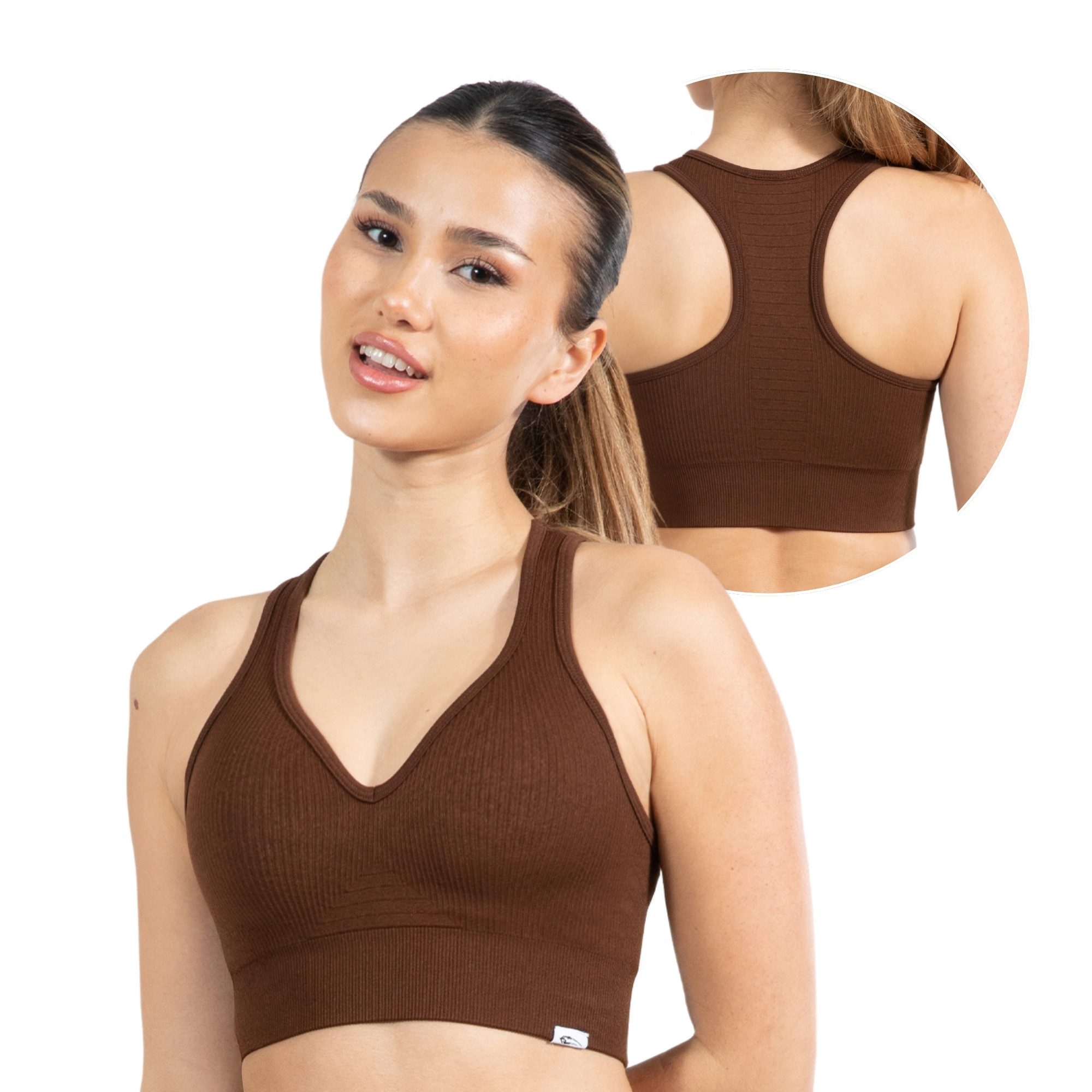 Smilodox Sport-BH Amaze Pro, Seamless Sport Bra Gerippter Stoff Fitness Yog günstig online kaufen