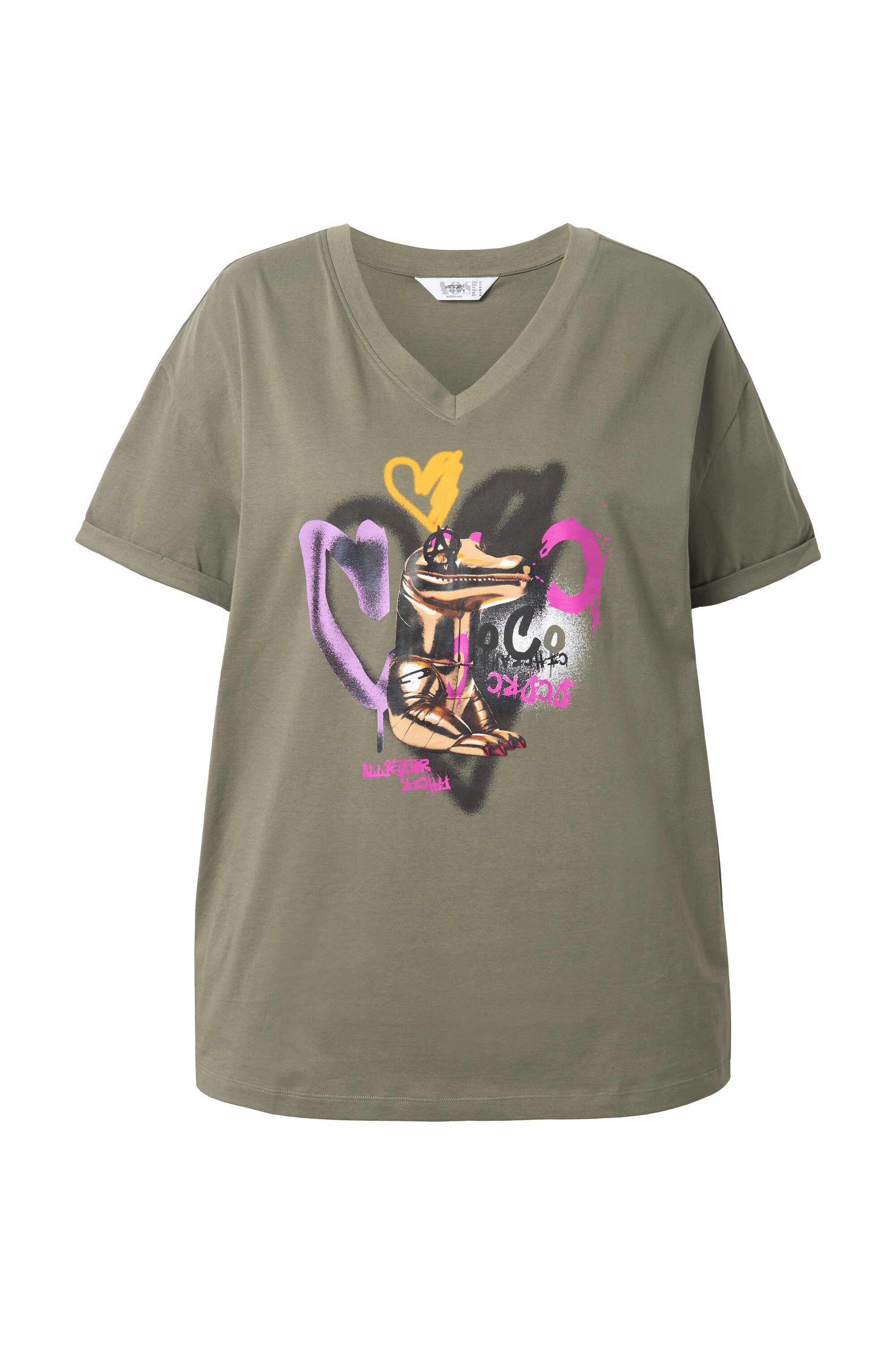 Angel of Style T-Shirt T-Shirt Boxy Fit Kroko-Druck günstig online kaufen