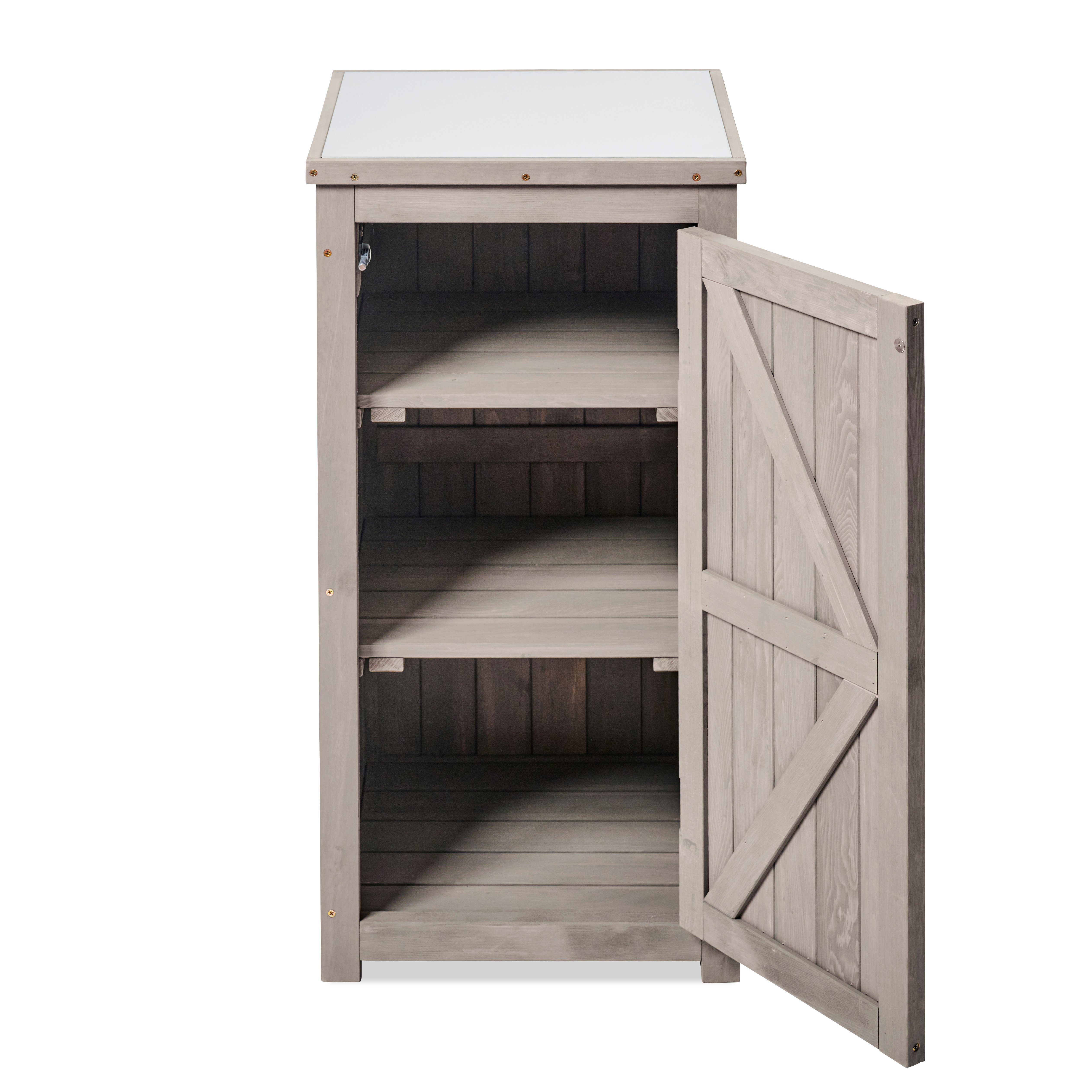 BUTENKIST Gartenbox NEELE, Aufbewahrung aus Holz, Balkonschrank, für