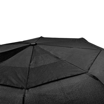 Maximex Taschenregenschirm Regenschirm Taschen Regen Schirm, mit LED Licht Schwarz Ø 100 cm, inkl. Schirmhülle