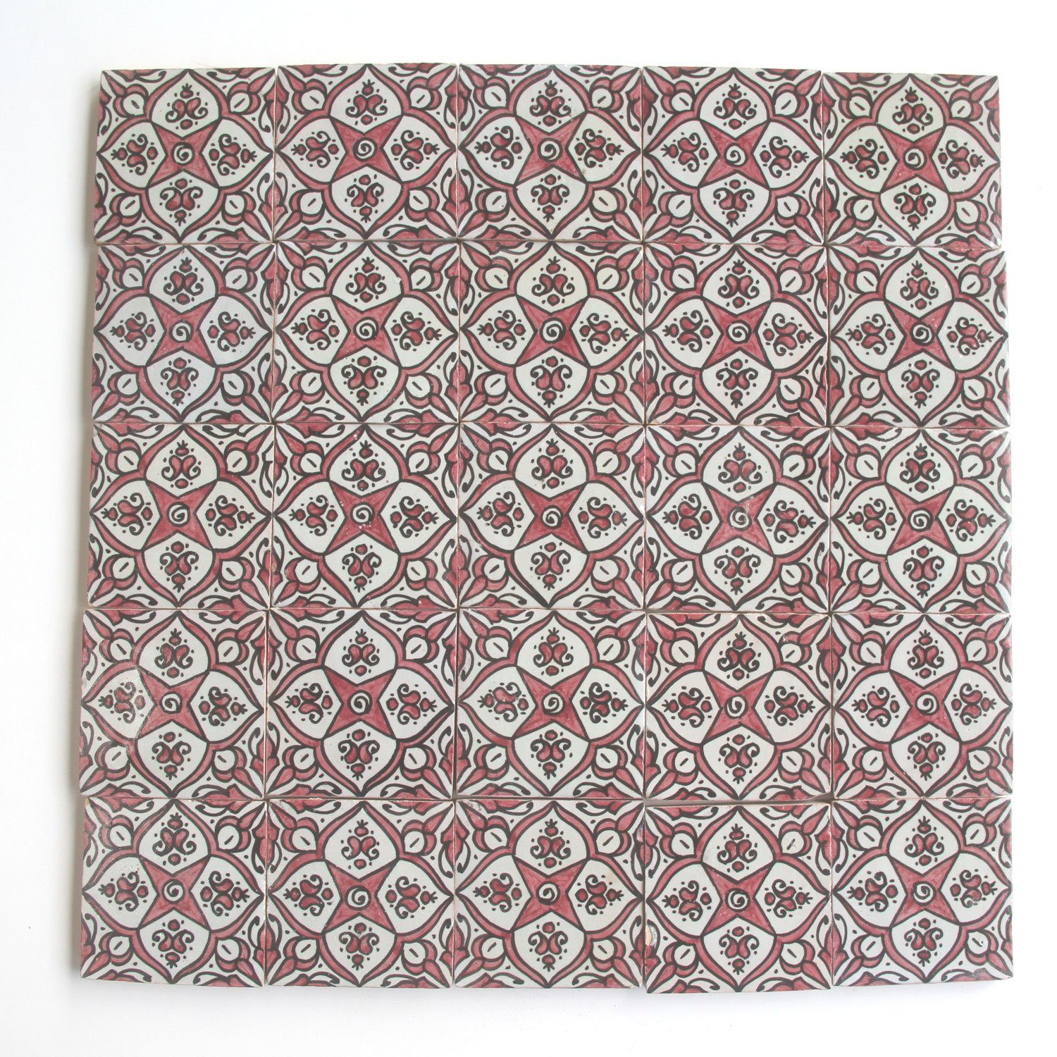 Casa Moro Wandfliese Marokkanische Fliese 10x10 cm – HANDMADE Fliesen Dekor, Keramik 10x10, Mehrfarbig, 4er-Set, Handgefertigt, Handbemalt