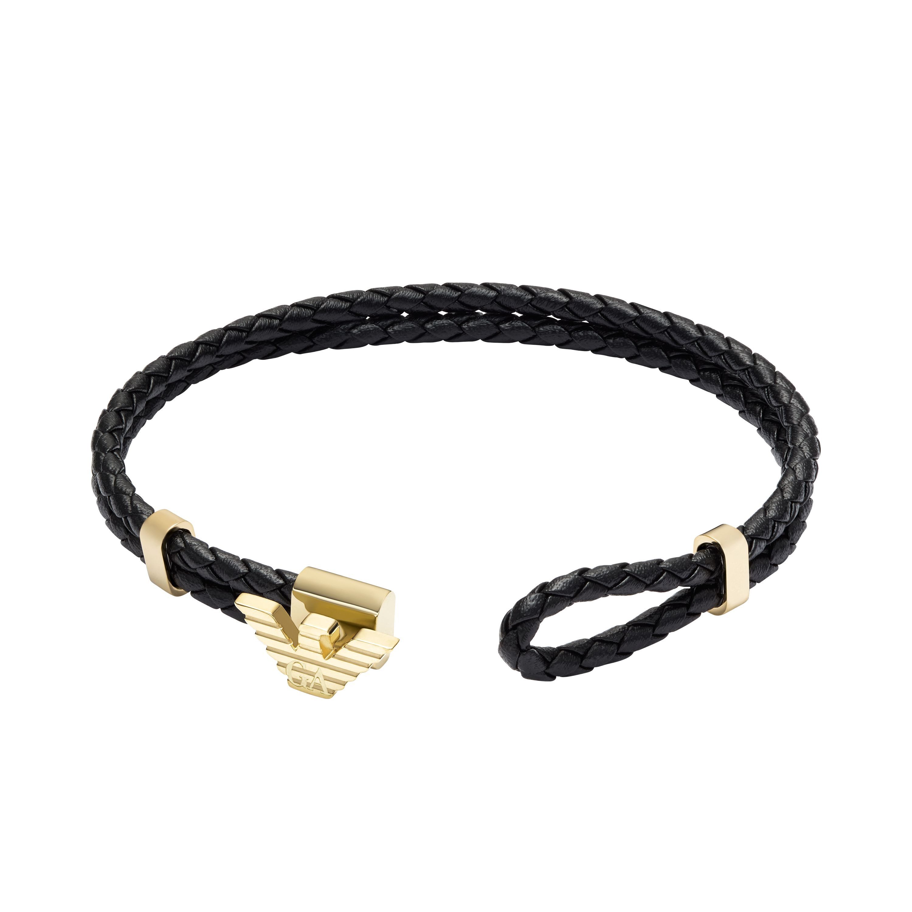 Emporio Armani Lederarmband Schmuck Geschenk Edelstahl, Leder