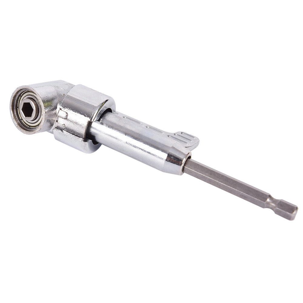 Trade-Shop Winkelgelenk Winkelgetriebe Winkelaufsatz für viele Akkuschrauber Winkelschrauber, Sechskantaufnahme (6,35mm Schaft HEX 1/4) und 105° Winkel