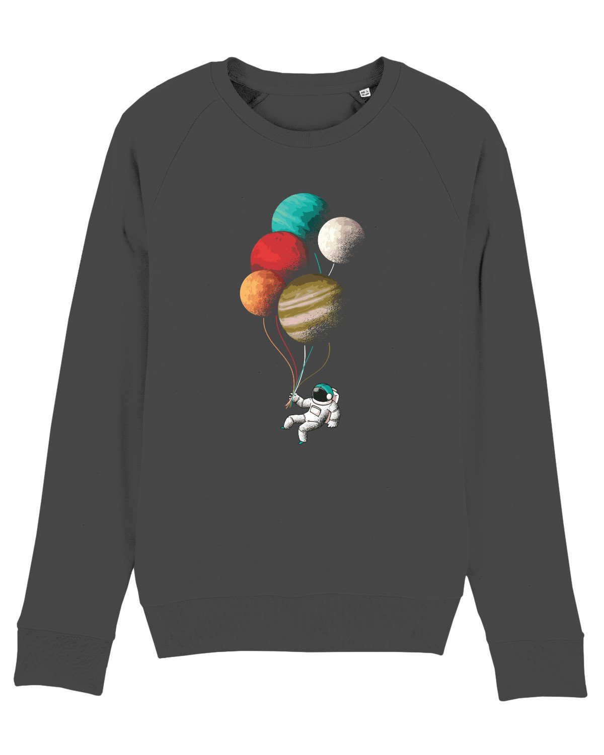 wat? Apparel Sweatshirt Balloon Spaceman (1-tlg) antrazit