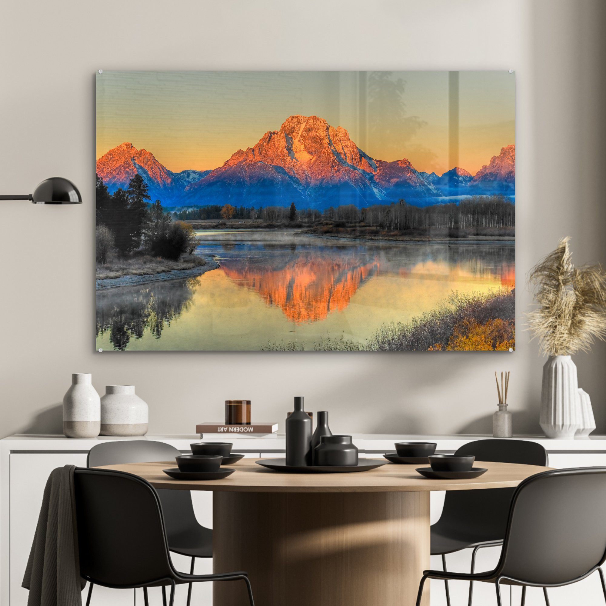 MuchoWow Wyoming, (1 Wohnzimmer & in Berge Acrylglasbild Schlafzimmer St), Acrylglasbilder