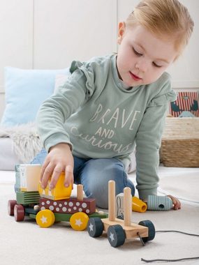 Hej Lønne Spielzeug-Eisenbahn Holzeisenbahn Spielzeug Kinder, Motorikspielzeug ab 18 Monaten