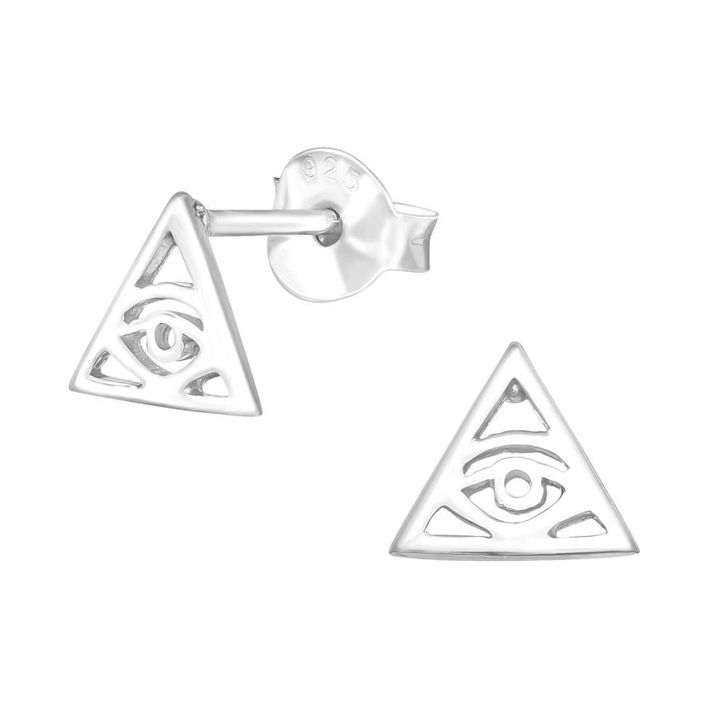 BUNGSA Ohrstecker-Set Ohrstecker Auge der Fatima Evil Eye aus Echtsilber (1 Paar (2 Stück), 2-tlg), Ohrschmuck Ohrringe | Ohrstecker