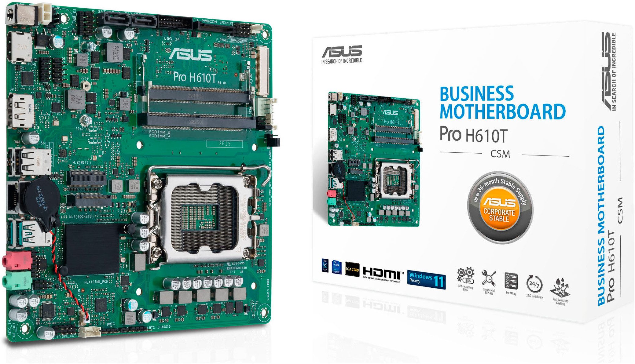 Asus PRO H610T-CSM Mainboard