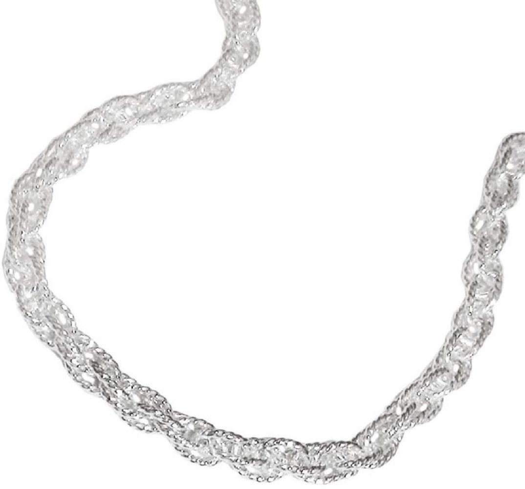 unbespielt Gliederarmband Armband 3 mm Doppelankerkette 925 Silber 19 cm, Silberschmuck für Damen und Herren