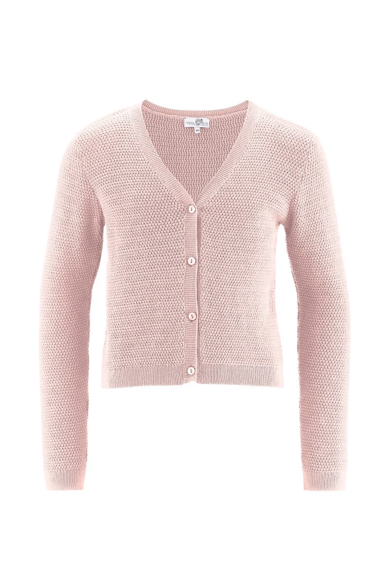 happy girls Cardigan Cardigan Lochmuster V-Ausschnitt (1-tlg) mit V-Ausschnitt