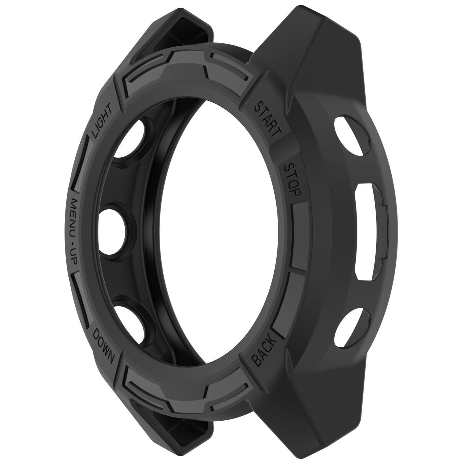 Wigento Smartwatch-Hülle Für Garmin Descent G2 Armor TPU Watch Schutz Gehäuse Hülle Schwarz, Halbseitiger TPU Schutz, leicht und langlebig