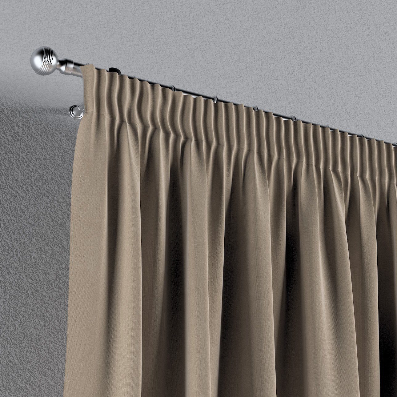 mit Vorhang Crema, Dekoria x 60 beige cm, Kräuselband Vorhang 100