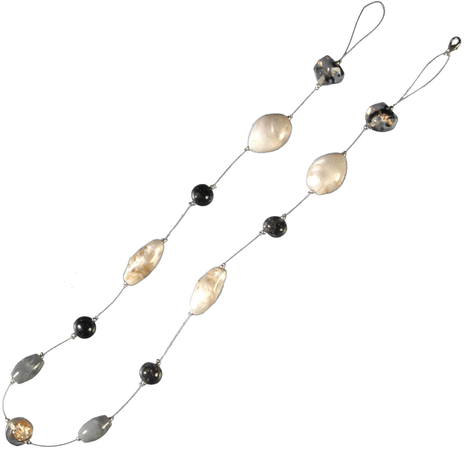 Liedeco Dekokette Granit, Gardinen, Seitenschals, (1-St), günstig online kaufen