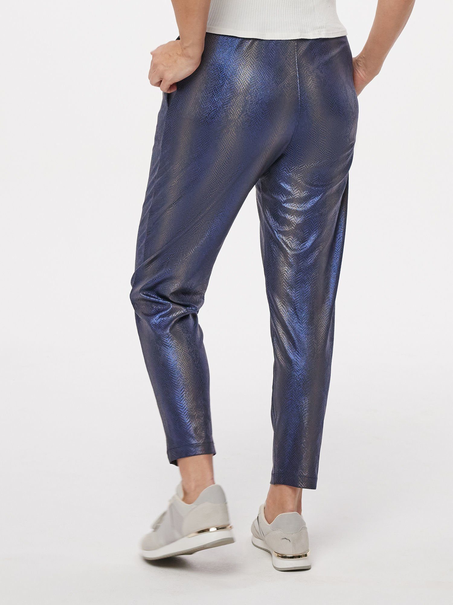MONACO blue Stretch-Hose Lederimitathose figurumspielend in günstig online kaufen