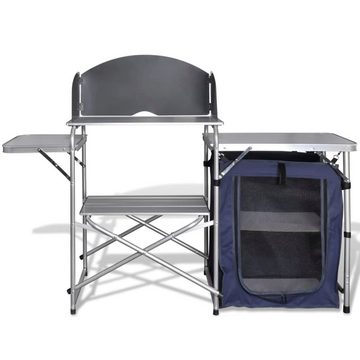 vidaXL Campingtisch Campingküche Klappbar mit Aluminium-Windschutz