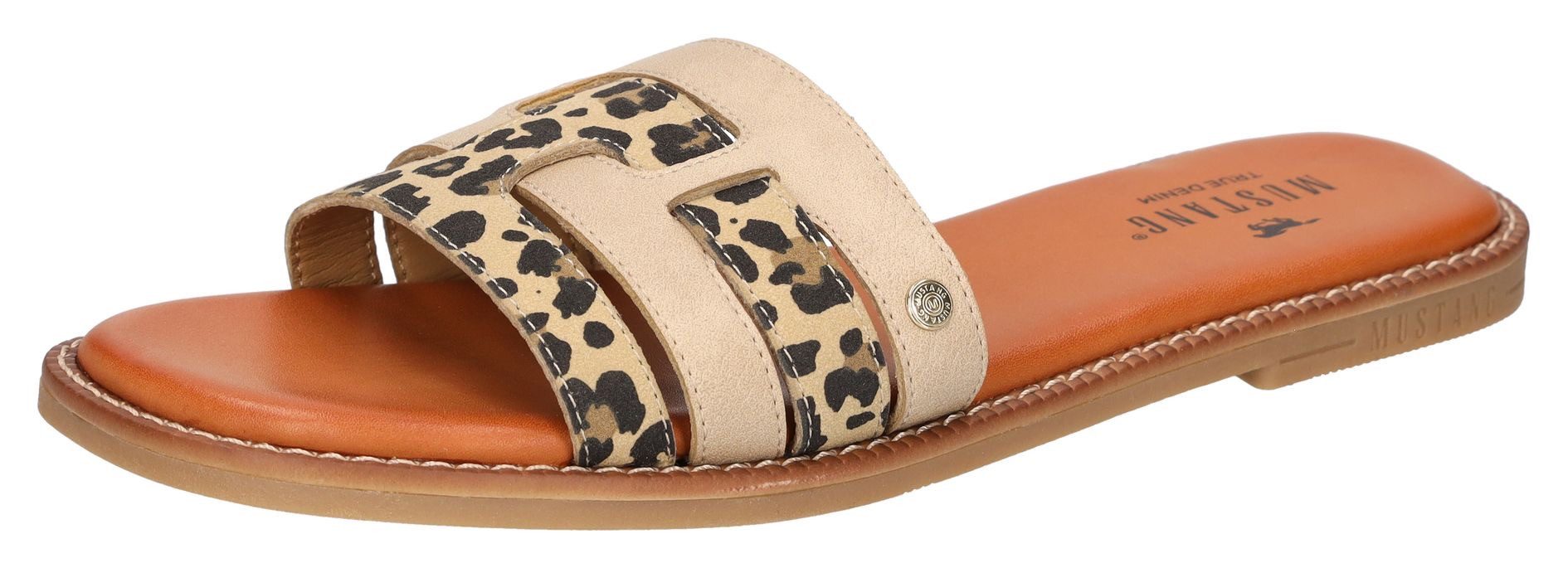 Mustang Shoes Pantolette, Flats, Sommerschuh, Urlaubschuh, Slides mit Leo-E günstig online kaufen