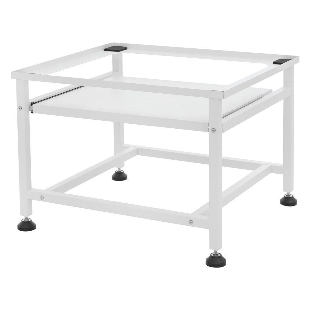 ML-DESIGN Waschmaschinenuntergestell Waschmaschinenzubehör Untergestell Unterbausockel Podest für Trockner, Zubehör für Waschmachinen, Waschmaschinen Unterbau Ablage ausziehbar 62,5x50,1x40,5 cm Stahl Weiß