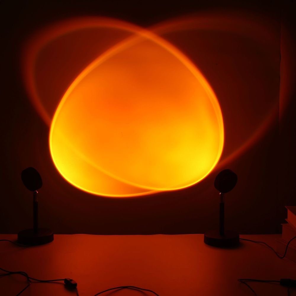 GelldG Projektionslampe Sunset Lamp, Projektion Drehung Lampe,180°