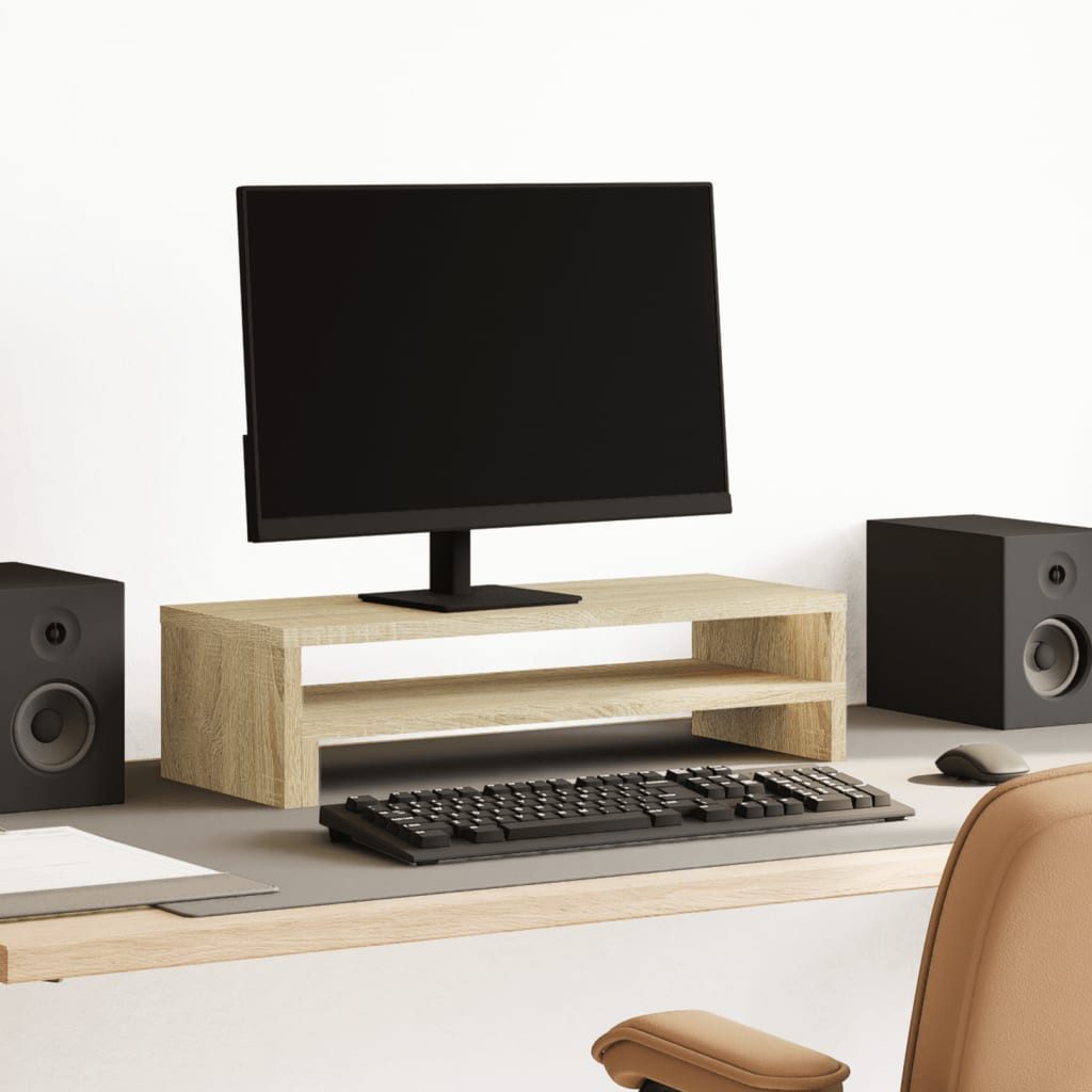 vidaXL Monitorständer Monitorständer Sonoma-Eiche 54x22x15 cm Holzwerkstoff