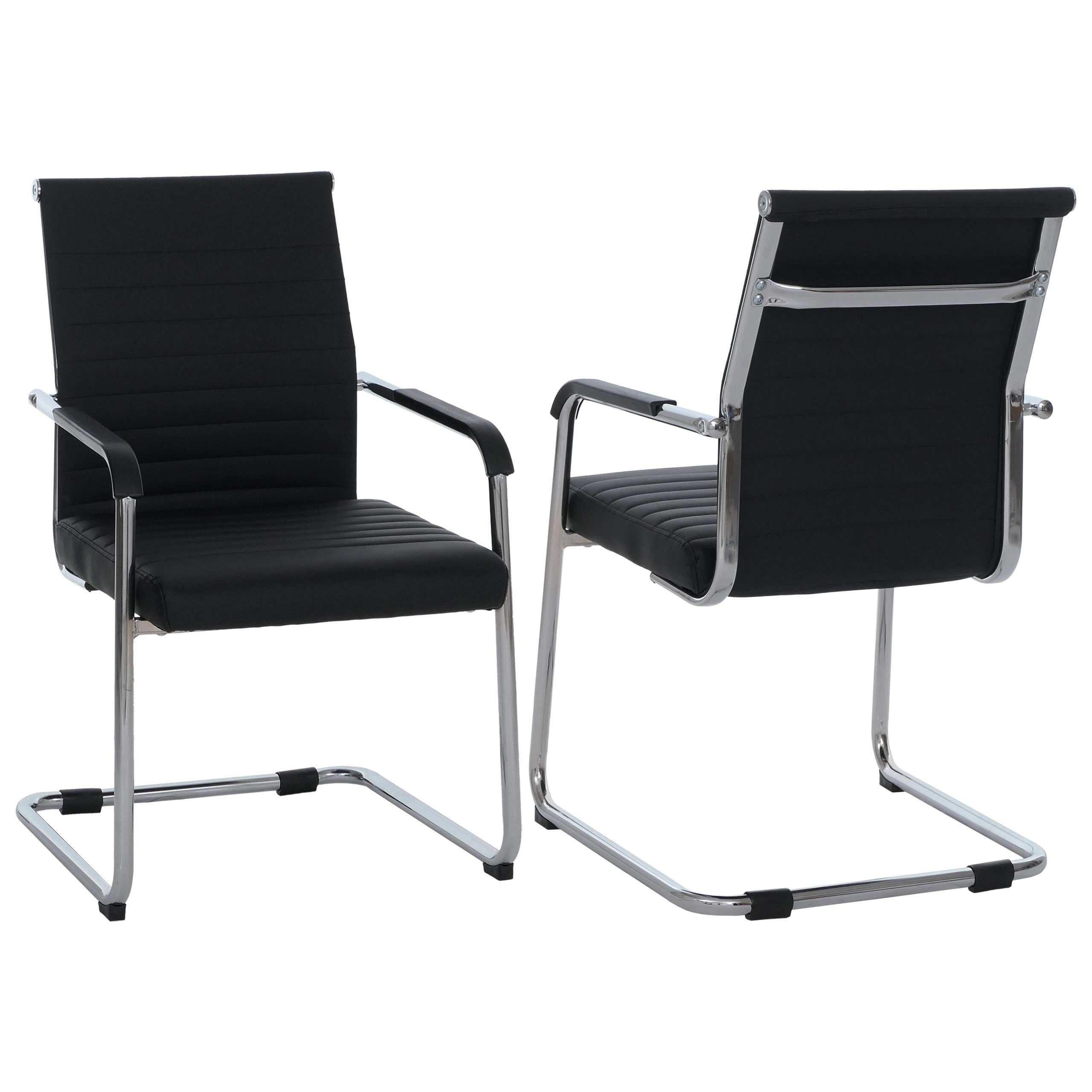 MCW Besucherstuhl MCW-Q85 (Set), Bodenschonende Kunststoffgleiter schützen den Untergrund