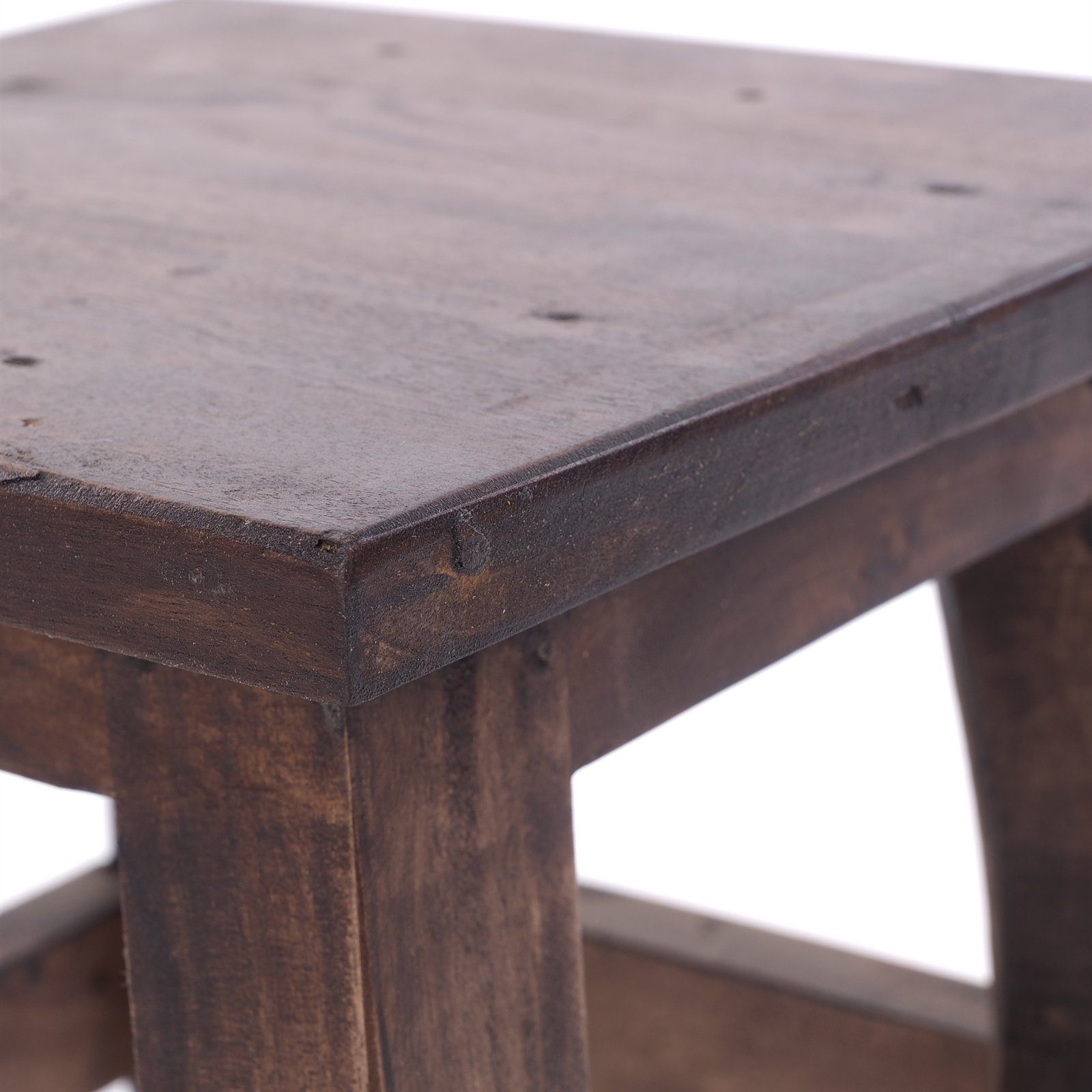 DESIGN DELIGHTS Hocker Fusshocker PALO, 27x26cm (HxB), rustikaler Holzhocker Massivhocker – Bild 5 von 5