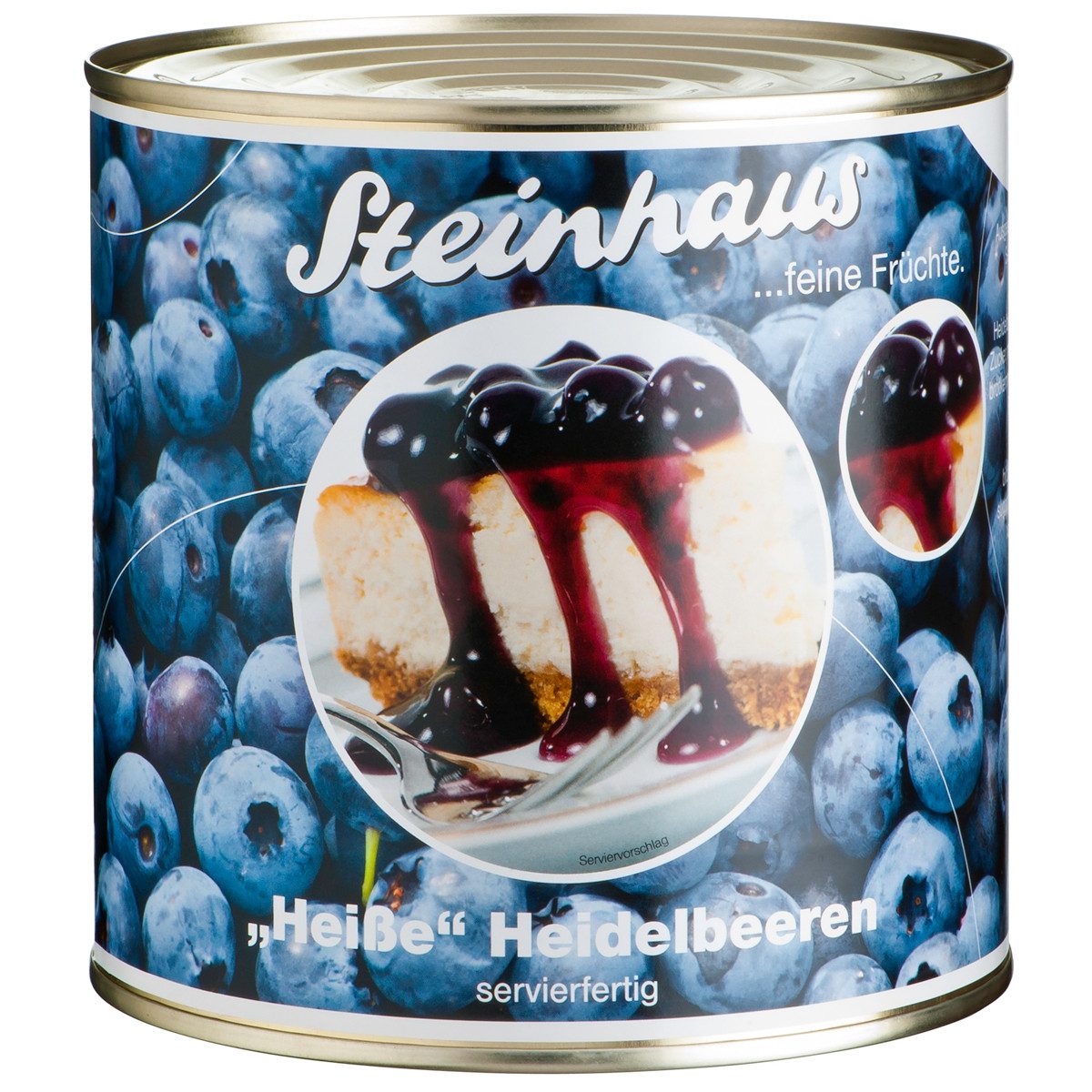 Steinhaus Obstkonserve, Steinhaus Heiße Heidelbeeren servierfertig in der Dose 2650ml