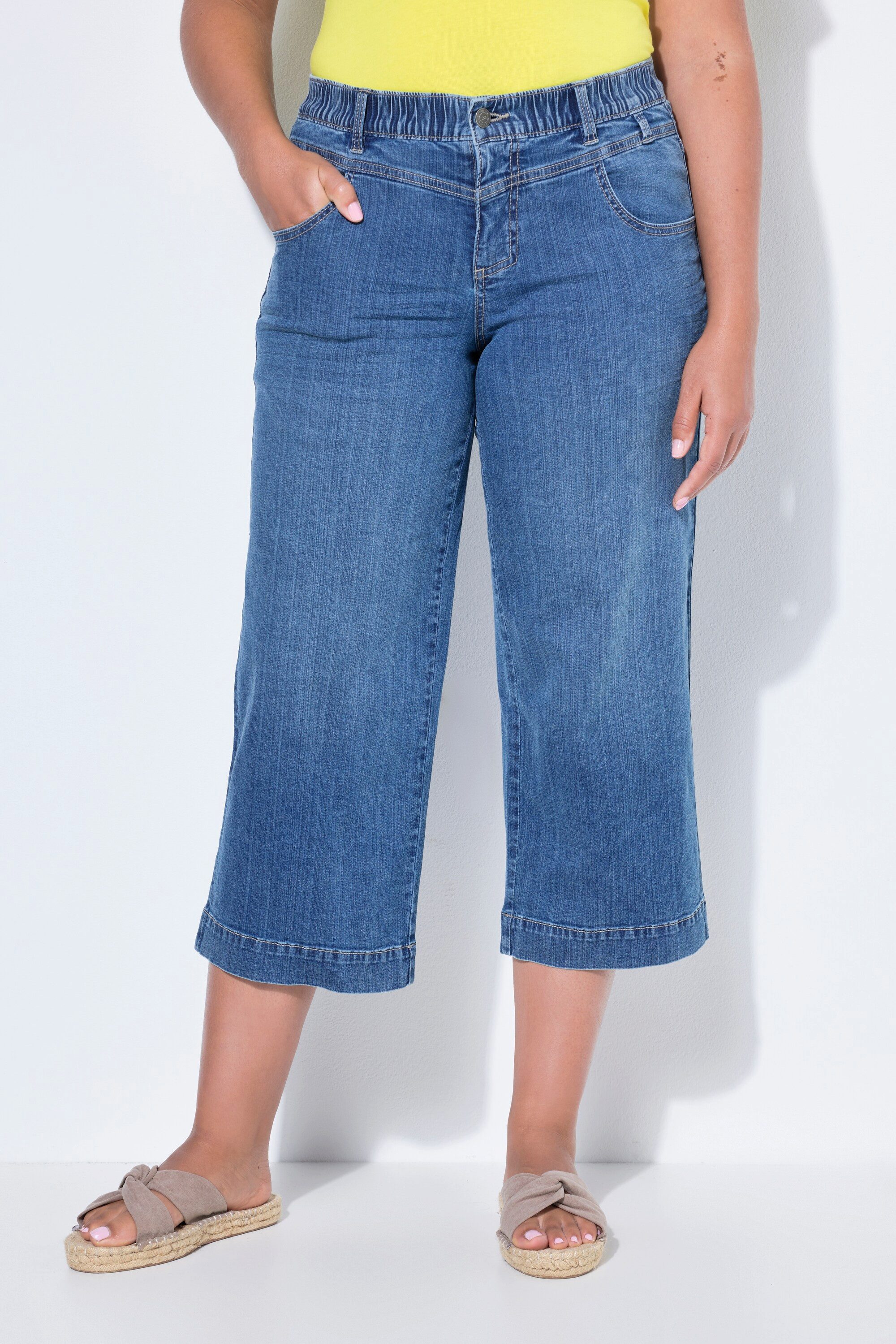 5-Pocket-Jeans Denim Culotte wide leg 5-Pocket