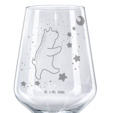 Mr. & Mrs. Panda Rotweinglas Bär Träume - Transparent - Geschenk, Träumen, Rotweinglas, Spülmaschi, Premium Glas, Stilvolle Gravur