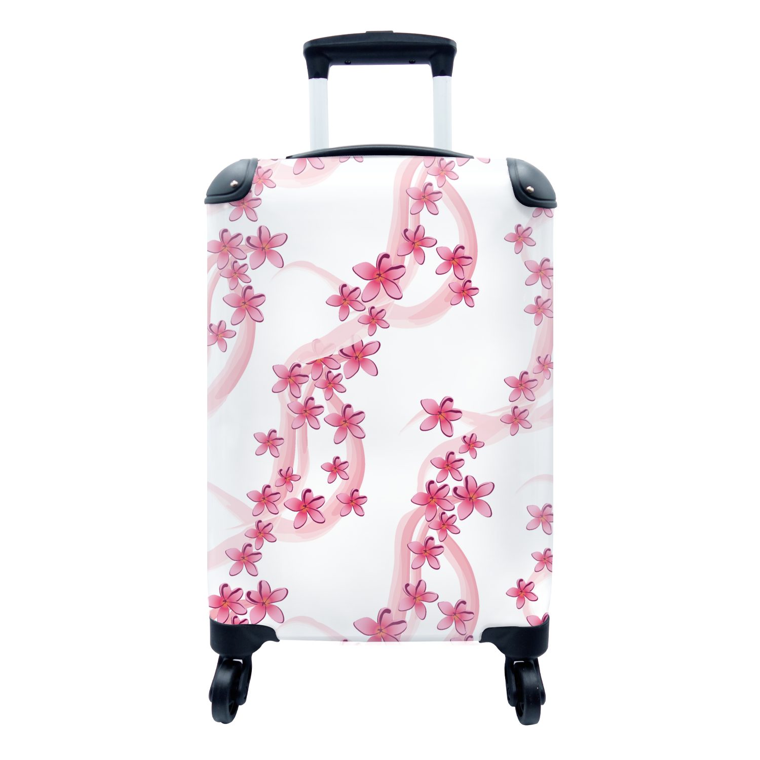 MuchoWow Handgepäckkoffer Muster - Sakura - Zen - Yoga, 4 Rollen, Reisetasche mit rollen, Handgepäck für Ferien, Trolley, Reisekoffer