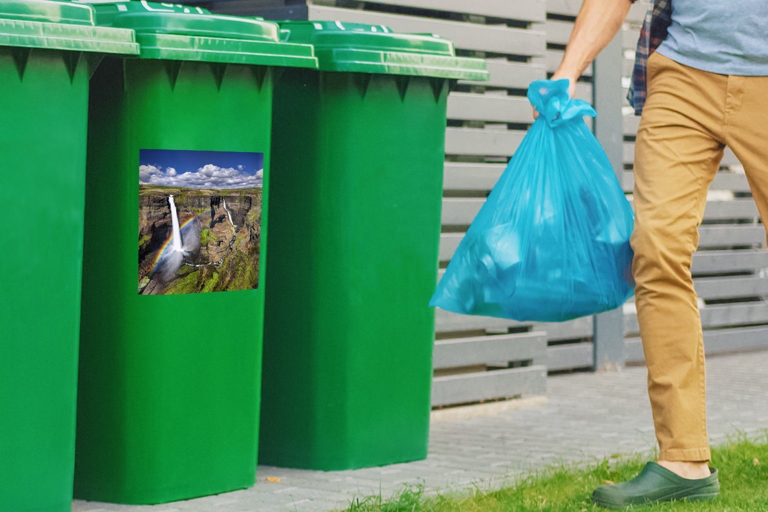 Sticker, Mülltonne, Mülleimer-aufkleber, Kanada Regenbogen Abfalbehälter Wandsticker in MuchoWow Jasper im (1 National St), Park Container,