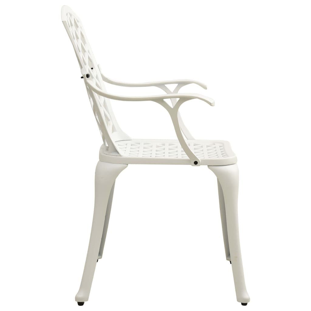 Gartenstühle Weiß Aluminiumguss Gartenstuhl vidaXL 2 Stk