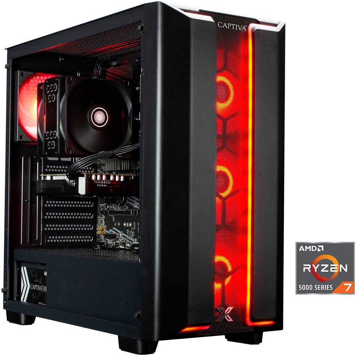 CAPTIVA Highend Gaming R94-145 Gaming-PC (AMD Ryzen 7 5700X, GeForce RTX 5070, 32 GB RAM, 2000 GB SSD, Luftkühlung)
